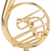 Miniature French Horn Model Brass Golden Stylish Exquisite Birthday Gift