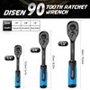 DISEN 3pcs Black Ratchet Set (1/2", 3/8", 1/4" Drive) -