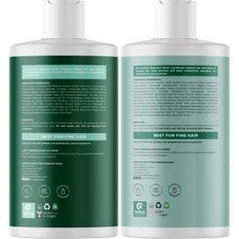 Biotin Rosemary Shampoo and Conditioner Set - Vegan Biotin Shampoo and Conditioner Set Volumizing Complex with Rosemary Essential Oil for Fine Weak & Dull Hair - Sulfate & Paraben Free (16 Fl Oz)