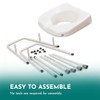 Fully Adjustable Toilet Frame with Seat – Raised Toilet Seat