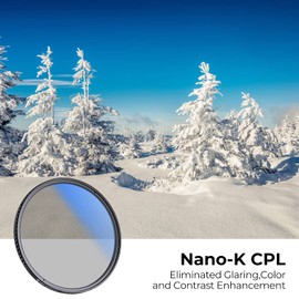 K&F Concept 82MM Polarising Filter Circular Polarizing CPL, Ultra Slim, Japan Optics, Multi Coated, with Cleaning Cloth (Nano-K Series)