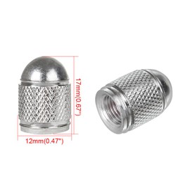 Senzeal 5PCS Aluminum Valve Stem Caps Bullet Style Tire Valve Caps Universal Dust Cap for Trucks Cars Bikes Motorcycles SUVs (Silver)