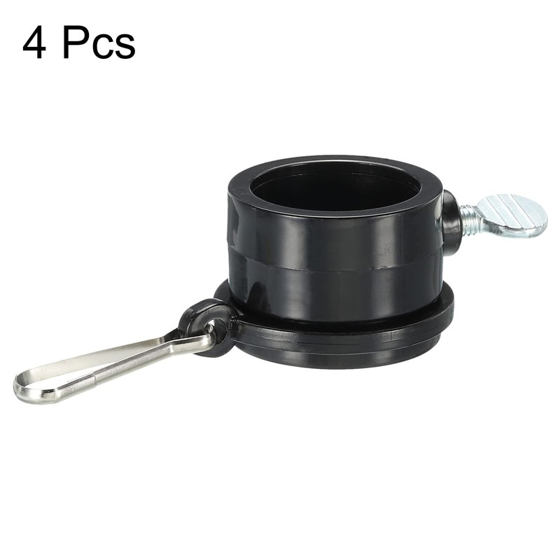 sourcing map Flag Pole Rings Mounting Clips Rotating Adjustable Fasteners