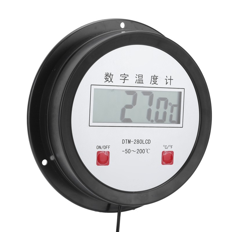 Digital Thermometer Auto Temperature Gauge Sensor with Probe for Fish