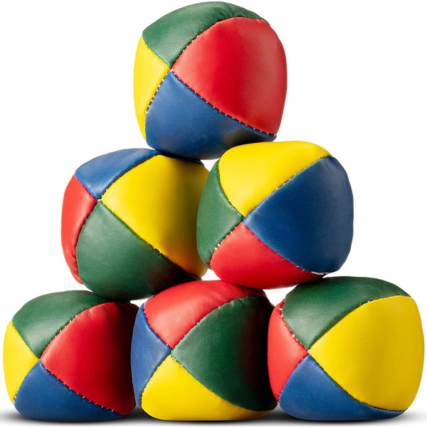 HOT BARGAINS 6 X Juggling Balls Durable Soft Smooth For Beginners Children And Professionals With Easy Grip Size 5cm / 2inches