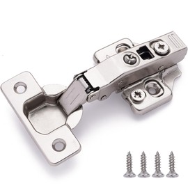 DecoBasics Full Overlay European Soft Close Cabinet Hinges for Kitchen Cabinets (20 Pcs) -105° Frameless Concealed Cabinet Door Hinge -6 Way Adjustability & Clip on Plate for Easy Installation