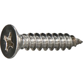 Trusco Y836-0435 Countersunk Head Tapping Screws, 1 Type A, Stainless Steel, M4 x 35, Pack of 10, Small Quantity