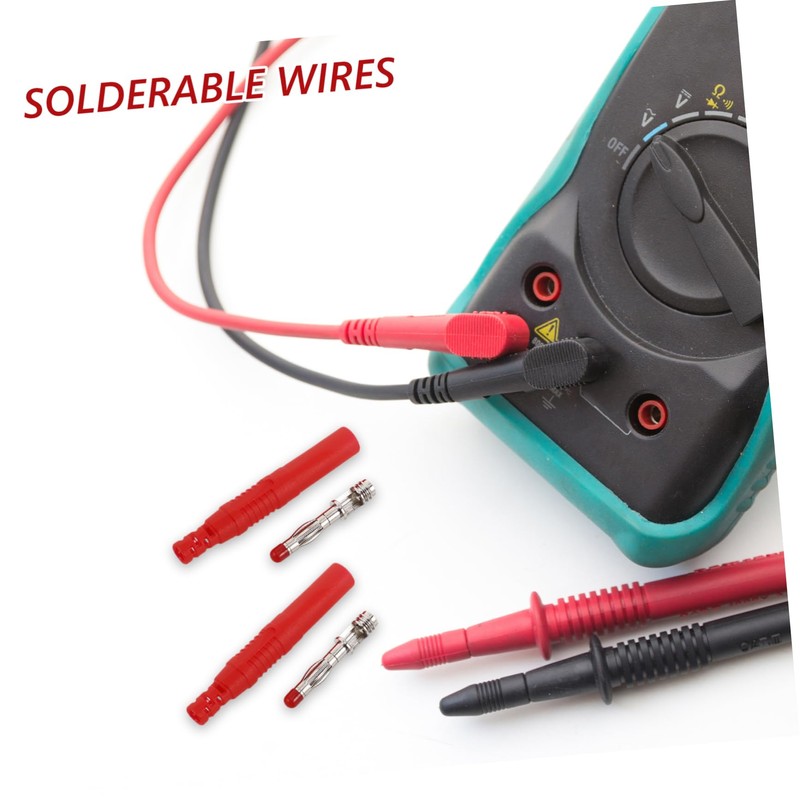 SHINEOFI 2pcs Stackable Banana Plug Adapter Coupler Insulated Solderable Connector