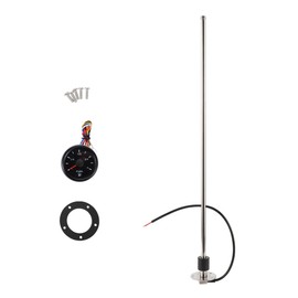 RATCHROLL RATCHROLL 1set Fuel Sending Unit and Gauge Kit 737mm Length Boat Fuel Sending Unit Marine Fuel Sender Unit Black Silver Tone Metal 240-33 Ohm