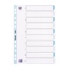 Oxford A4 Plastic 10 Part Dividers, Assorted, 1 Set