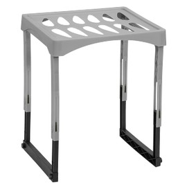 Merangue Extendable Locker Shelf, Collapsible Legs, 11.5" L x 9.5" W x 11-14" H, Color May Vary