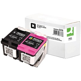 Q-Connect Remanufactured Ink for HP 302XLBK Black