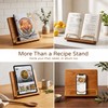 Cookbook Stand Holder for Kitchen Counter Decor - Wooden Recipe