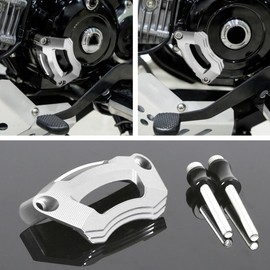 CNC 3D Engine Stator Crash Guard Cover for Monkey 125 Dax125 Grom 125,Cross Cub 110,Ducks 125,CT125 Trail 125,Super Cub C125,Super Cab 110 2022-2024 (Silver)