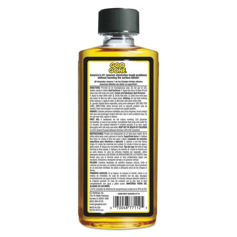 Goo Gone 2087 Original Cleaner Citrus Scent 8 oz Bottle