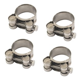 (Pack of 4) Size 56-59mm T-Bolt Hose Clamp 304 Stainless Steel Tube Clamps Pipe Clamp Pack of 4
