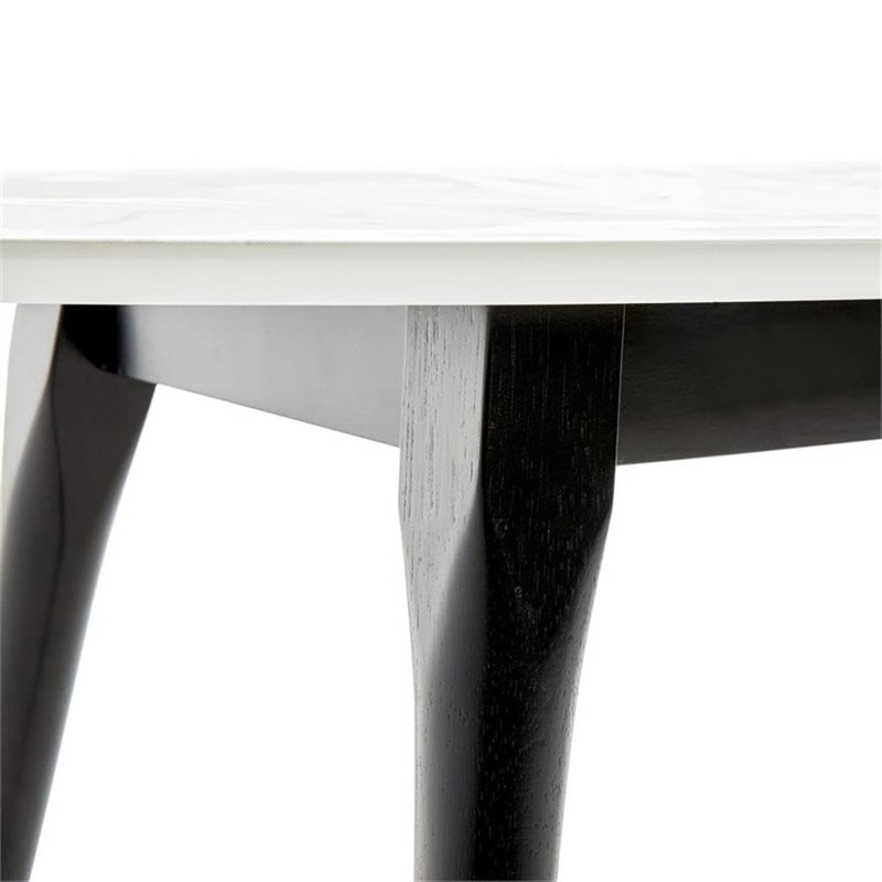 Elle Decor Clemintine Oval Coffee Table Marble Print