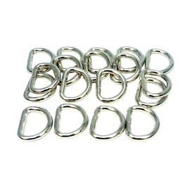 Ichinen Access Family Tool 56432 D-Ring (Wire Diameter 0.1 inch (3 mm) Inner Width 1.0 inch (25 mm) Silver Pack of 20