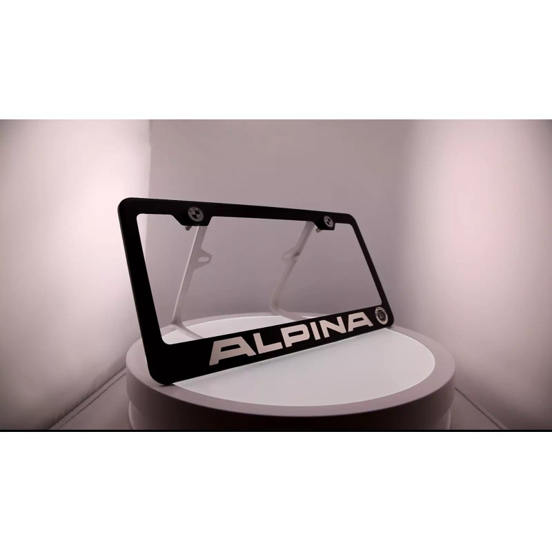 Aftermarket Products Alpina Laser Etched Matte Black Stainless Steel License