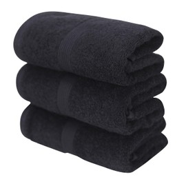 Organix Premium Hand Towels for Bathroom, 12 Pack 16"x28" Cotton Hand Towel Set, Lightweight and Highly Absorbent Towels for Kitchen, Bathroom, Travel, Hotel, and Spa (Black)