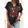 AMWIPE Strawberry Tshirt Womens V Neck Fruit Tshirts Strawberries Graphic
