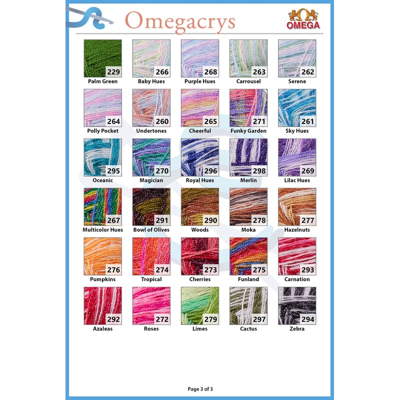 OMEGACRYS [40grs] - Fine Crystal Yarn by Omega Great for