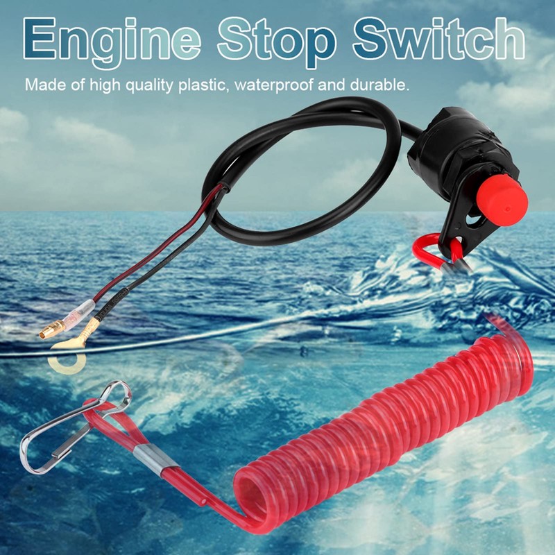 Kill Switch, Universal Outboard Emergency Stop Switch, Lawn Mower Holding