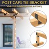 4 Pcs Deck Post Caps Tie Brackets, 4x4 Base Steel