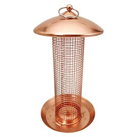 Dehner Natura Chloe Wild Bird Feeder Diameter 16 cm Height 30 cm Metal Copper