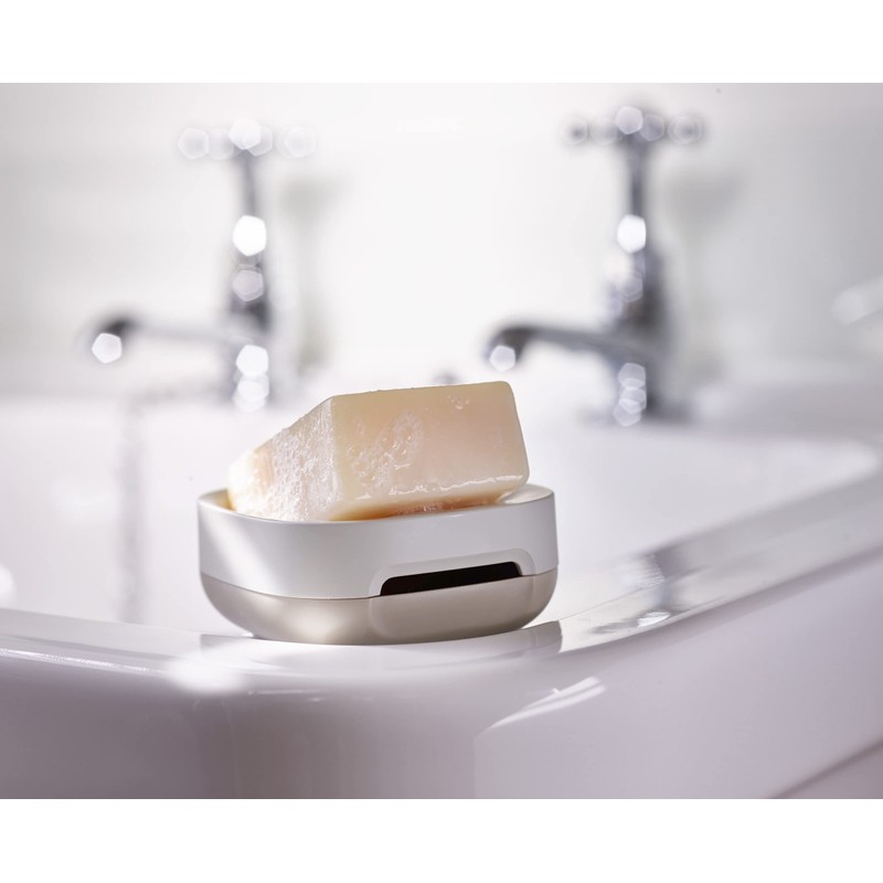 Joseph Joseph Bathroom Slim, Compact, Space Saving Soap Dish Holder,