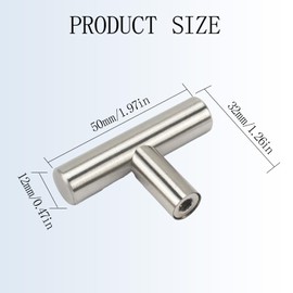 Xgvzs 12 PCS Pack Brushed Nickel Cupboard Knobs Kitchen Cupboard Handles for Home Easy to Install Suitable for Room Decoration