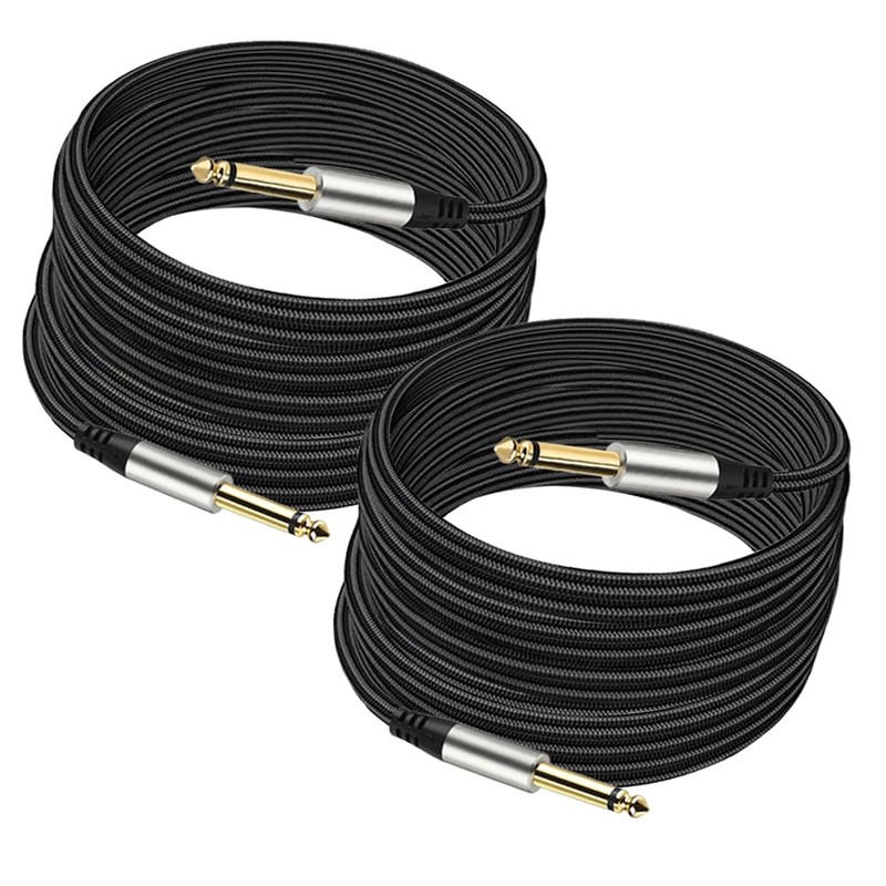 Paquete de 2 cables de guitarra de 1/4 de pulgada
