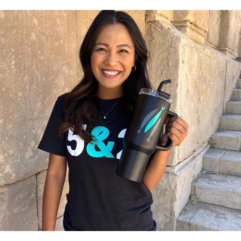 The Chosen: 3 Fish Tumbler - Black - 40 Ounces