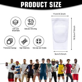 Brace Pads Elbow Protector, 1 Pair XS Arm Brace Support Fitness Arm Knee Protector, Breathable Anti-Collision Sponge Elbow Protection Pads for Basketball Football Tandem Elbow Pads Volleyball White