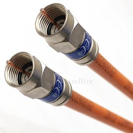 PHAT SATELLITE INTL 40ft Direct Burial Underground RG6 COAXIAL Cable 18AWG Gel Coated Braid Weather Seal All Brass CONNECTORS UL ETL Internet Digital HD Satellite Cut to Order Assembled in USA