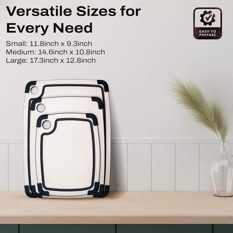 Composite Wood Cutting Board Small – BPA-Free Non-Porous Dishwasher Safe