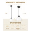 Emak Modern 8 Inch Black Pendant Light, Farmhouse Pendant Lighting
