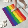 Bathroom Rugs Bath Mat for Bathroom Rainbow Pattern Non Slip
