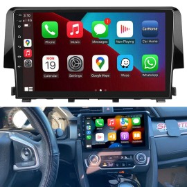 For 2016-2020 Honda Civic 64G Carplay 9" Car Radio GPS Android13 WIFI FM In Dash