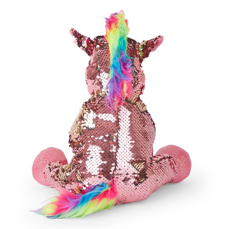 Mousehouse Gifts Sequin Sparkly Unicorn Stuffed Soft Toy 29cm (Pink)