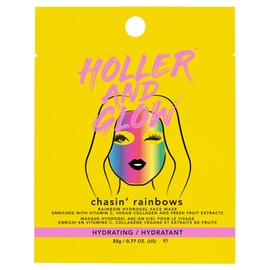 Holler and Glow Chasin' Rainbows, Printed Hydrogel Face Mask