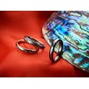 083 Base Women's Ring, Tungsten Ring, Natural Abalone Shell, 0.16