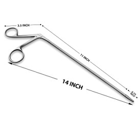 Long Alligator Crocodile Type Ear Hartman Forceps 14" Stainless Steel (1)