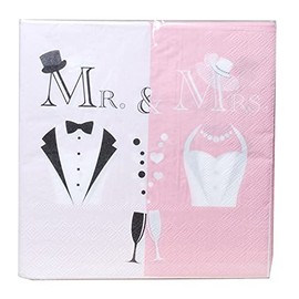 Udo Schmidt GmbH & Co Mr & Mrs Napkins, Approx. 33 x 33 cm, Pack of 20