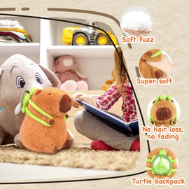 Xumann 23cm Capybara Plush Toy, Cute Animal Capybara Teddy Toy, Stuffed Capybara Squishmallow Doll for Kids Gift