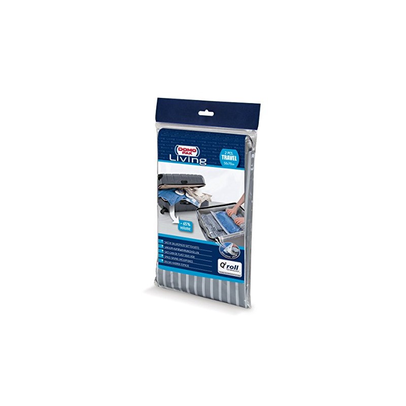 DOMO PAK LIVING Vacuum Bag Travel 50l 2pcs in Transparent,