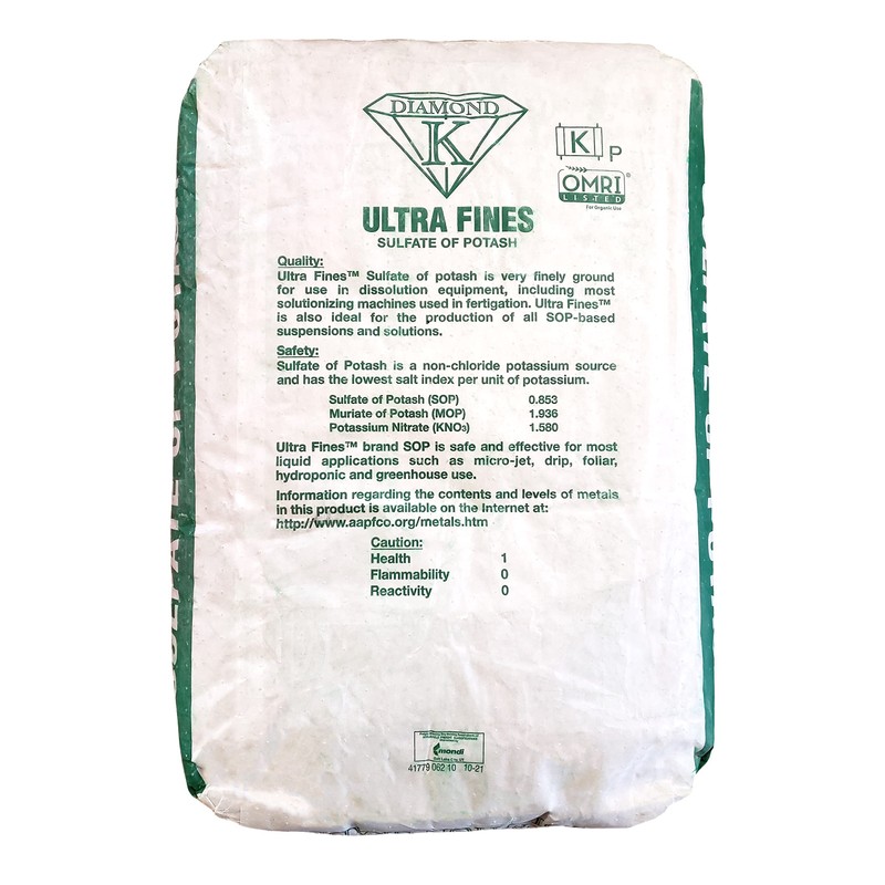 50lb Bag Organic Solution Grade Sulfate of Potassium Fertilizer Powder