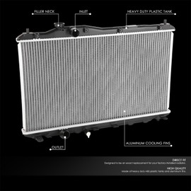 13222 Radiator Compatible with 2012-2015 Honda Civic 1.8L Factory Style Aluminum Core Replacement Cooling Radiator CU13222 HO3010229 19010R1BA01