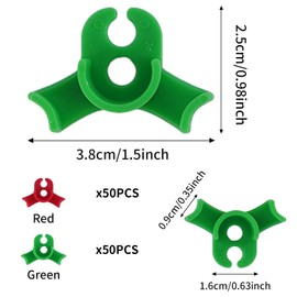FALSKT Pack of 100 Plant Benders, Plant Clips for Low Stress Training, 90 Degree Plant Clips, Plant Clips for Bending Plant Stems, Changing the Growth Direction, Plant Growth Bender