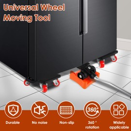 4 PCS Furniture Dolly Furniture Movers, 360° Rotation 4 Wheels Furniture Lift Mover Tool, 880 Lbs Capacity Furniture Moving Sliders,Carbon Steel Furniture Lifter Set for Sofa Fridge Cabinet Appliance